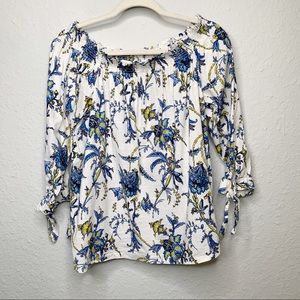 Loft Spring On the Shoulder Blouse Size Large